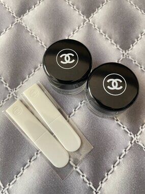 CHANEL Glass Jar Mini Travel Size with Spatula x 2 MINT
